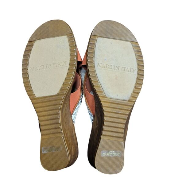 TOSCANELLA Brown and Orange Sandal with diamond accents - Picture 4 of 5